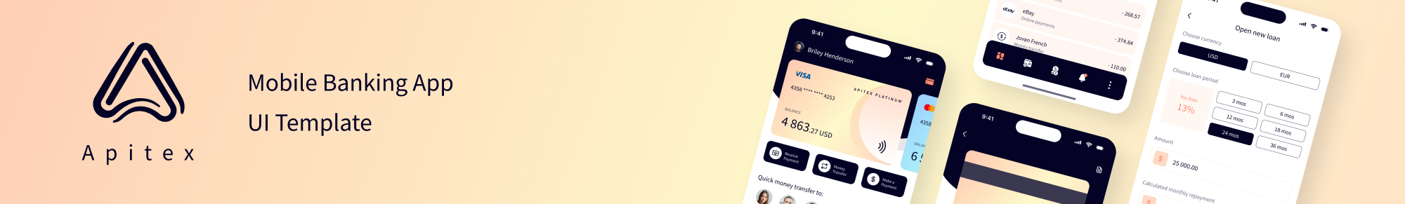 Teofin - Mobile Banking App Figma UI Template