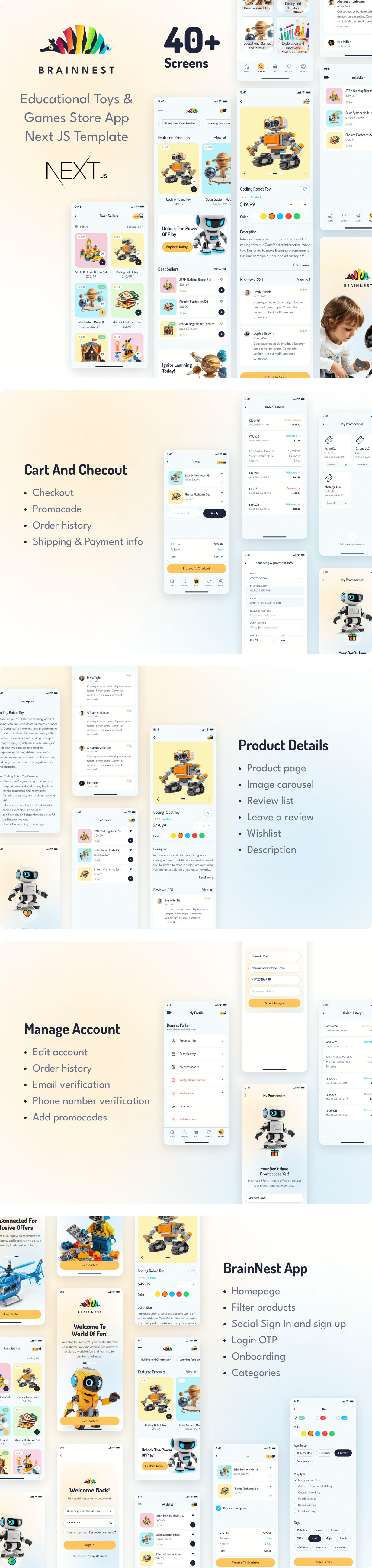BrainNest - Educational Toys & Games Store Next JS Mobile App | PWA - 1