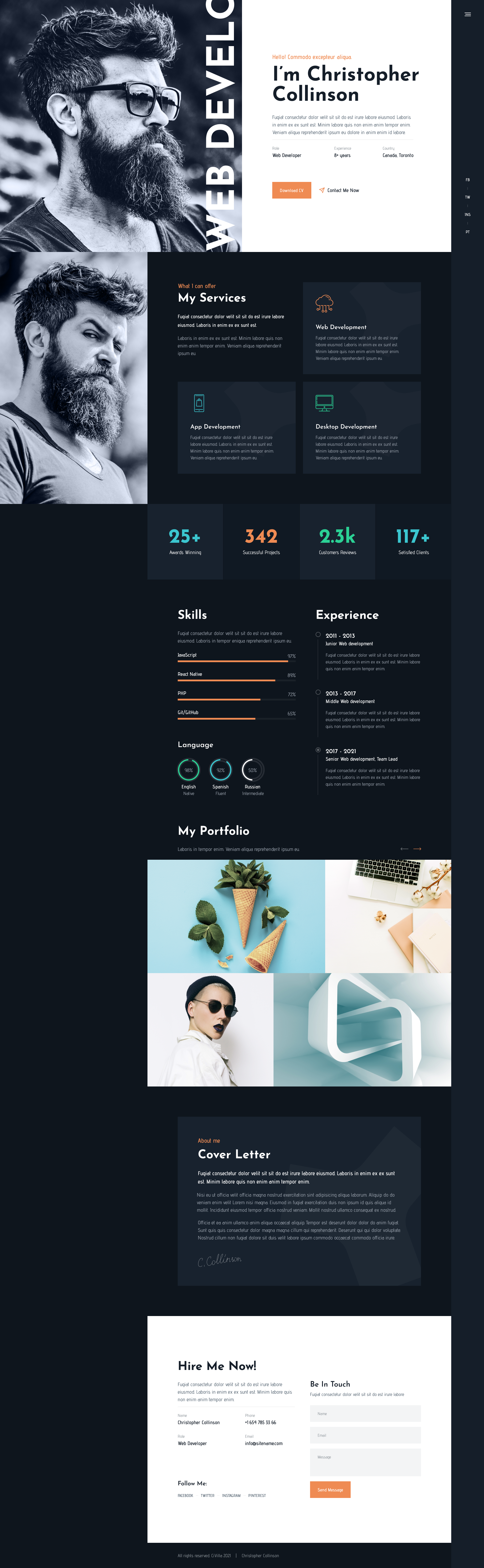 CiVilla - Personal CV_Resume XD Template