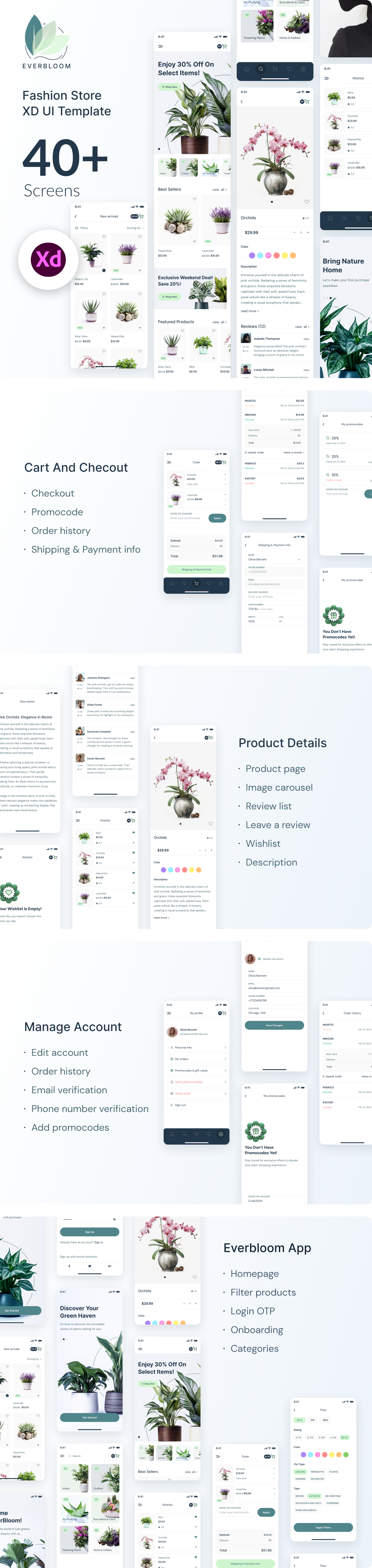 Everbloom - Plant Online Store App XD UI Template - 4