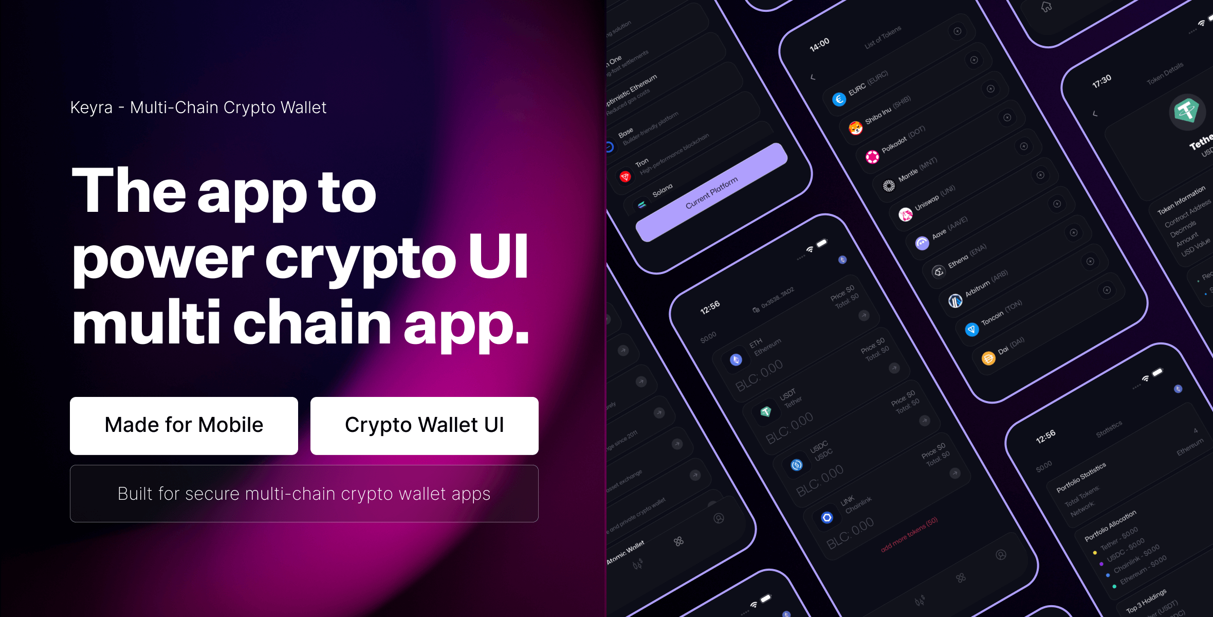 Keyra - Multi-Chain Crypto Wallet App UI/UX