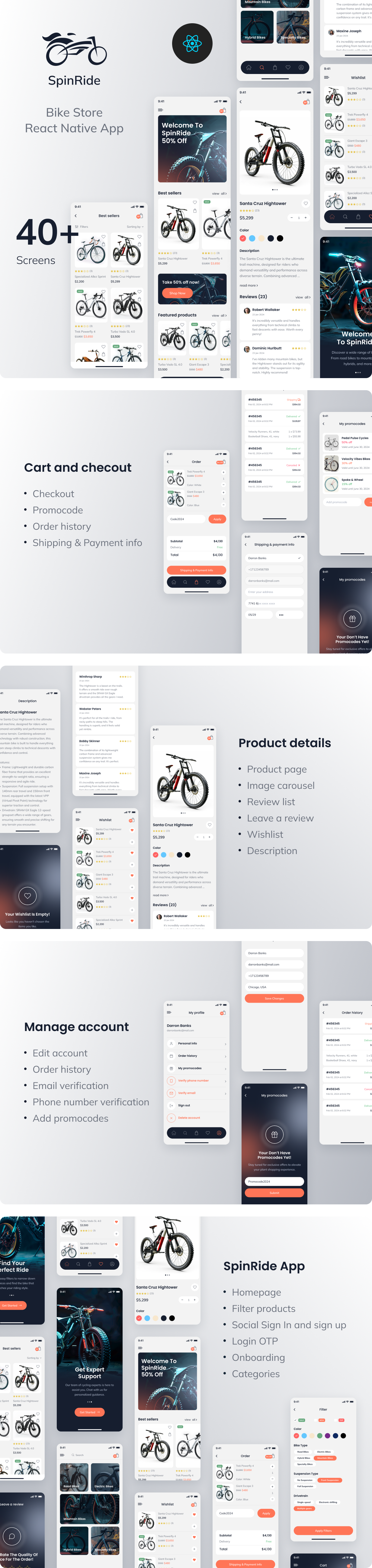 SpinRide - Bike Store Mobile App | React Native CLI 0.74.2 | Frontend + Backend + Admin Panel - 8