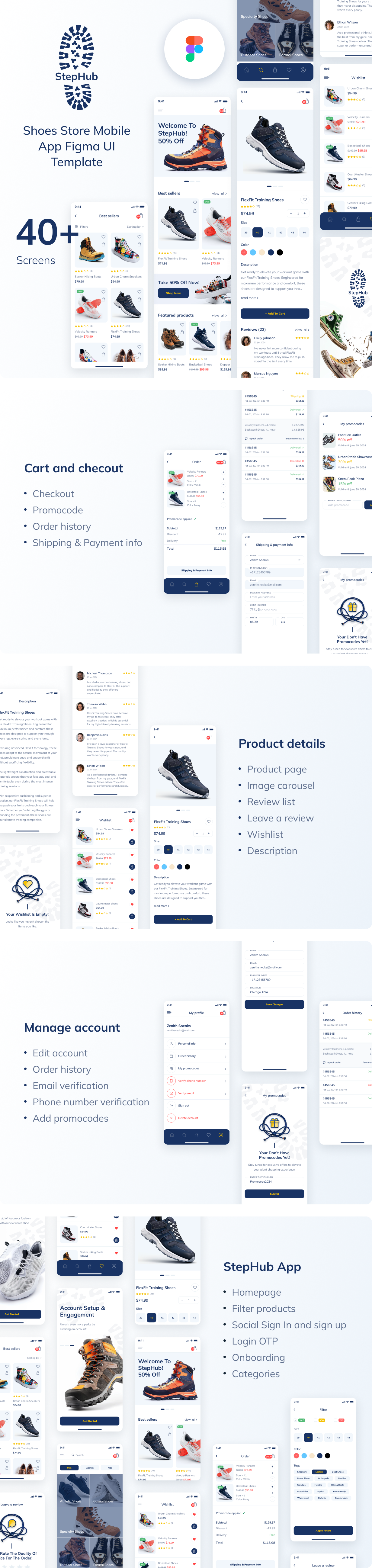 StepHub - Shoes Store Mobile App Figma UI Template - 1